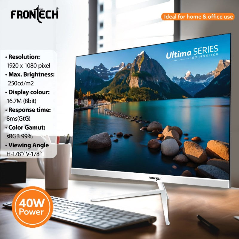 Frontech 32'' Ultima Series LED Monitor | 75Hz, 1920x1080 | Slim & Stylish with Built-in Speaker (MON-0069) Frontech 32'' Ultima Series LED Monitor | 75Hz, 1920x1080 | Slim & Stylish with Built-in Speaker (MON-0069)
